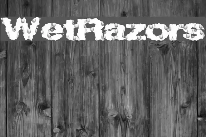 WetRazors Font examples