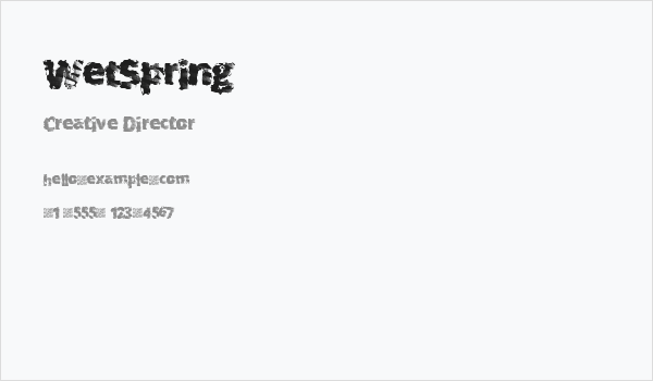 WetSpring Business Card