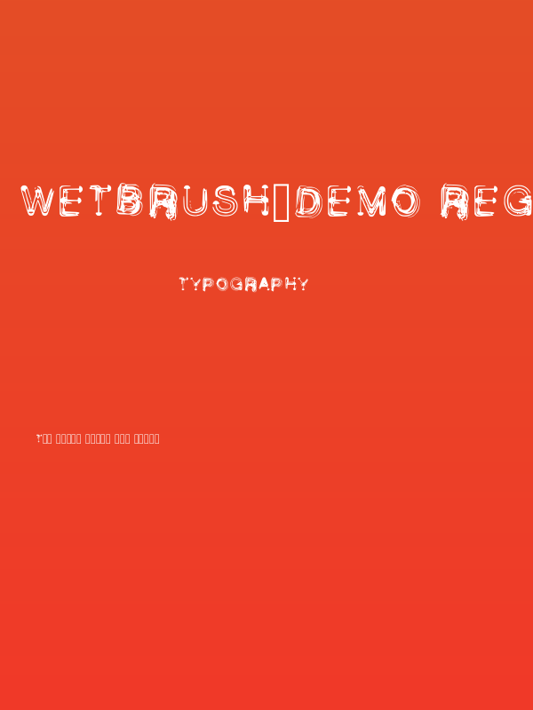 Wetbrush_demo Regular Poster