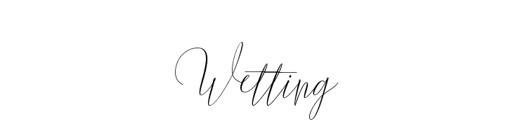 Wetting  font caratteri gratis