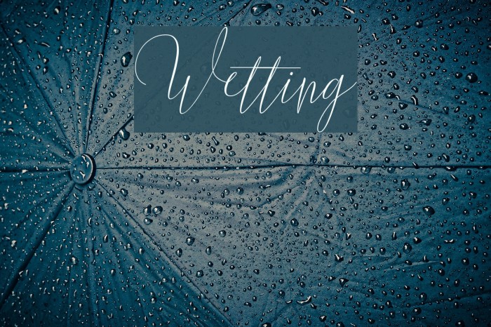 Wetting Font examples