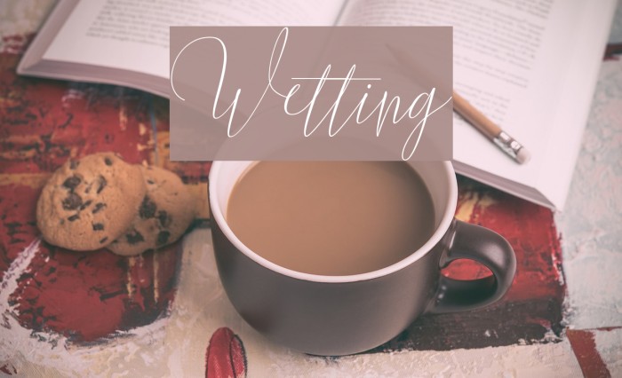 Wetting Font examples
