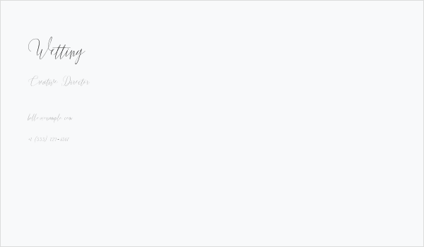 Wetting Business Card