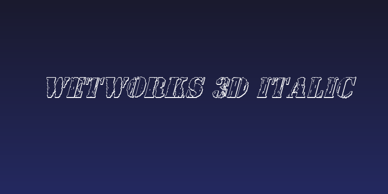 Wetworks 3D Italic Social Header