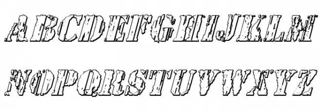 Wetworks 3D Italic Caratteri MINUSCOLO