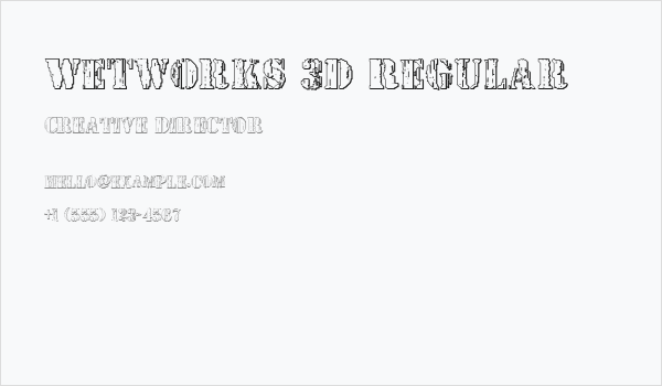 Wetworks 3D Regular Business Card