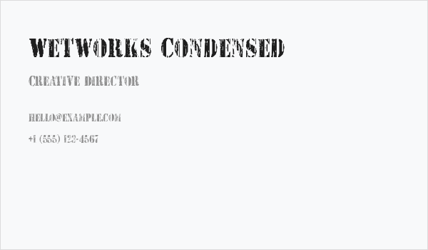 Wetworks Condensed Business Card