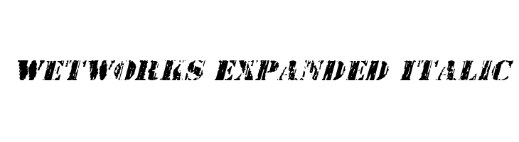 Wetworks Expanded Italic Font