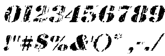 Wetworks Expanded Italic Font OTHER CHARS