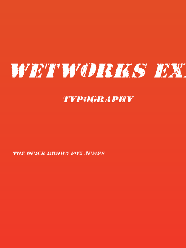 Wetworks Expanded Italic Poster