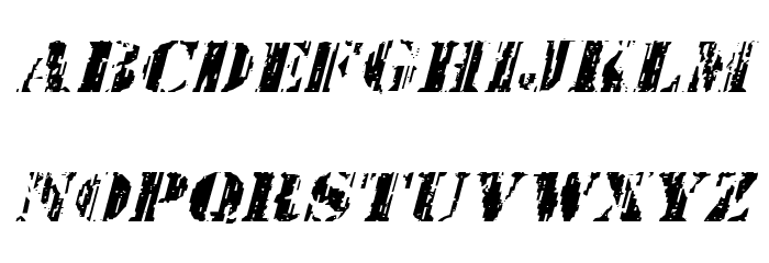 Wetworks Expanded Italic Font LOWERCASE