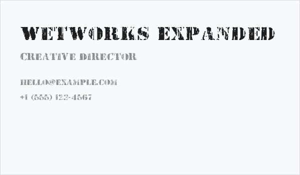 Wetworks Expanded Business Card