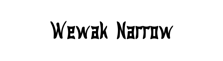 Wewak Narrow Font