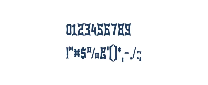 Wewak Narrow Font OTHER CHARS