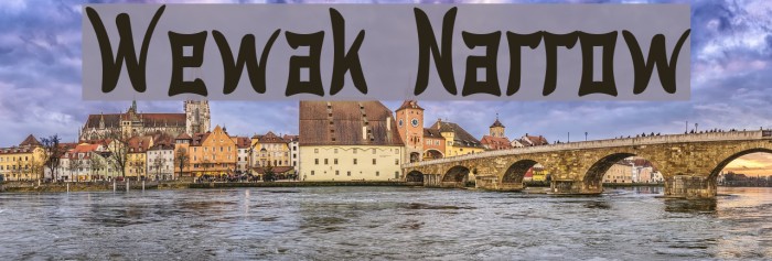 Wewak Narrow Font examples