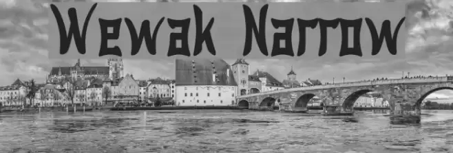 Wewak Narrow Font examples