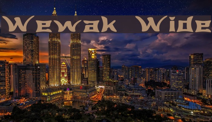 Wewak Wide Font examples