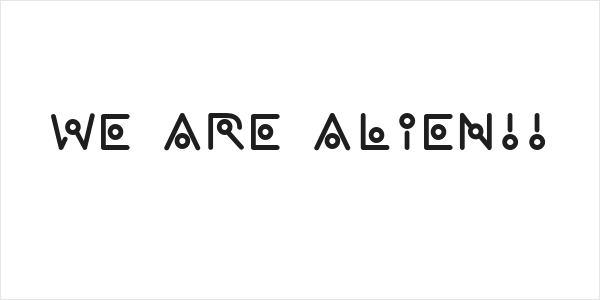 we are alien!! Logo