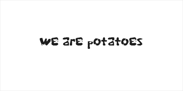 we are potatoes Logo