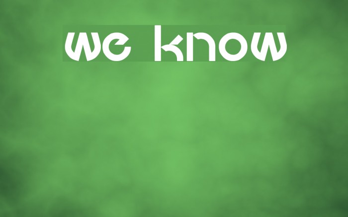 we know Font examples