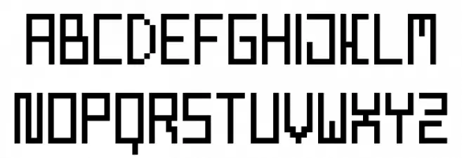 webPixel Schriftart Groß