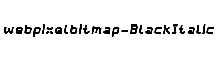 webpixelbitmap-BlackItalic  免费字体下载