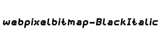 webpixelbitmap-BlackItalic  font caratteri gratis