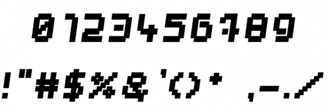 webpixelbitmap-BlackItalic Font OTHER CHARS