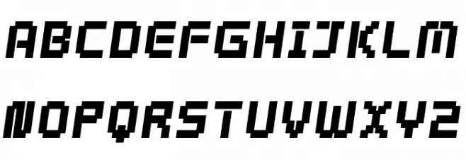 webpixelbitmap-BlackItalic Шрифта ВЕРХНИЙ