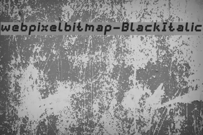 webpixelbitmap-BlackItalic Font examples