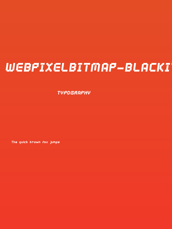 webpixelbitmap-BlackItalic Poster
