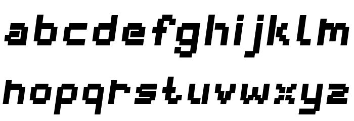 webpixelbitmap-BlackItalic Font LOWERCASE
