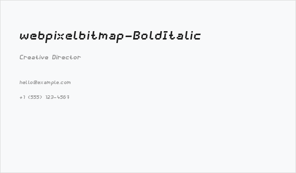webpixelbitmap-BoldItalic Business Card