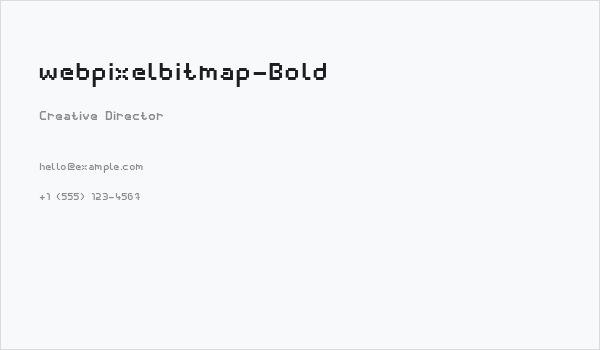 webpixelbitmap-Bold Business Card