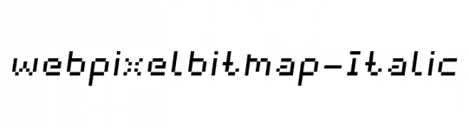 webpixelbitmap-Italic  フリーフォントのダウンロード
