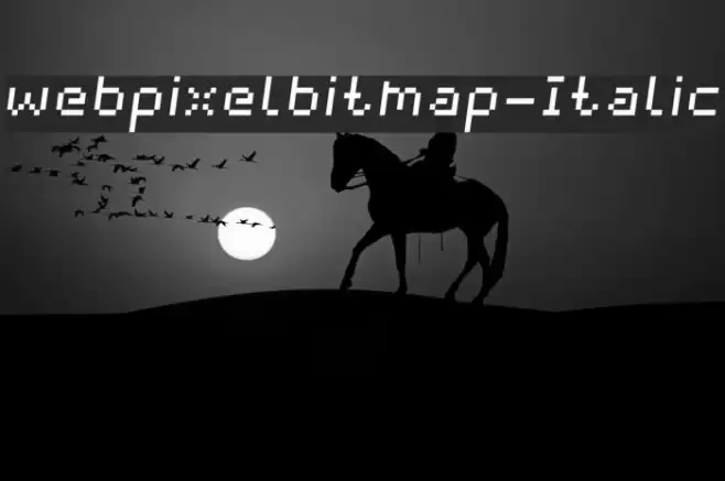 webpixelbitmap-Italic Font examples