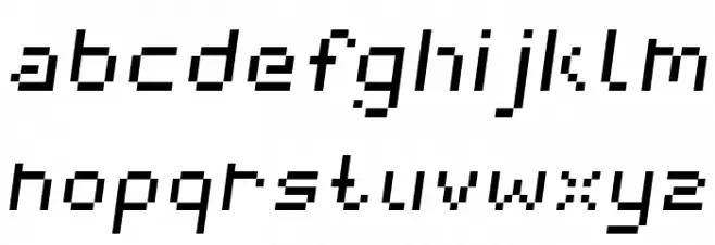 webpixelbitmap-Italic फ़ॉन्ट लोअरकेस