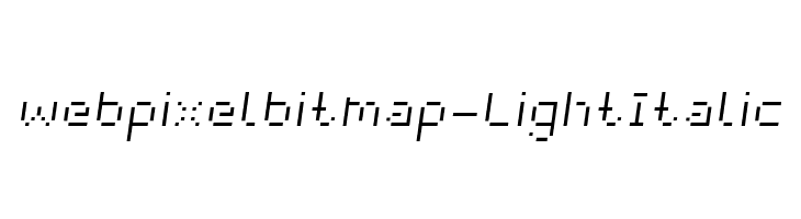 webpixelbitmap-LightItalic  免费字体下载