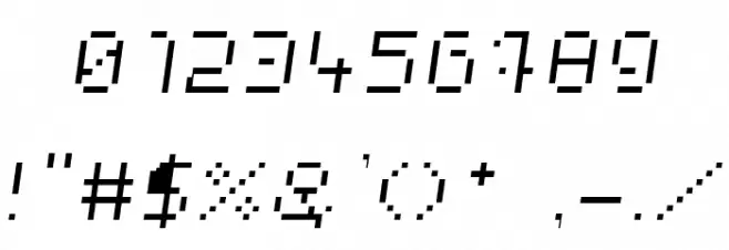 webpixelbitmap-LightItalic خط محارف أخرى