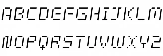 webpixelbitmap-LightItalic 字体 大写