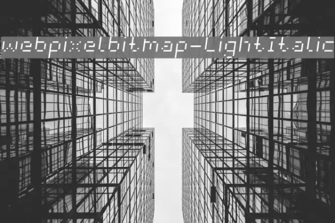 webpixelbitmap-LightItalic خط examples