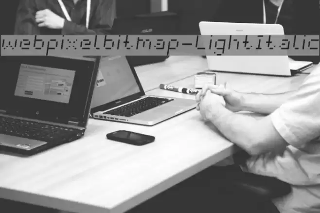 webpixelbitmap-LightItalic خط examples