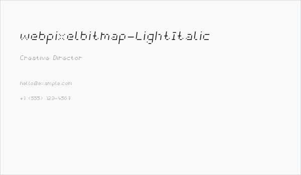 webpixelbitmap-LightItalic Business Card