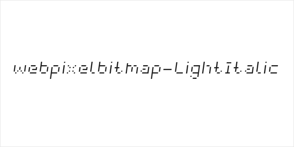 webpixelbitmap-LightItalic Logo