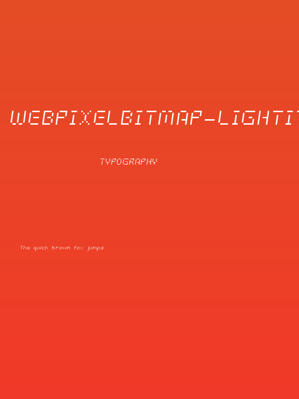 webpixelbitmap-LightItalic Poster