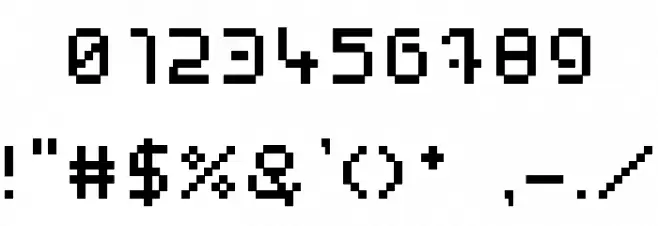 webpixelbitmap-Medium Font OTHER CHARS