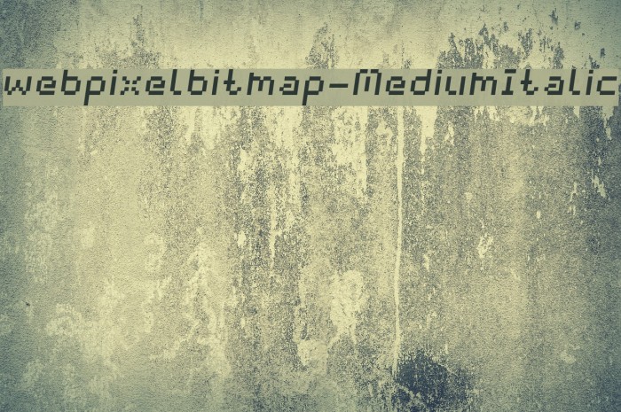 webpixelbitmap-MediumItalic Font examples