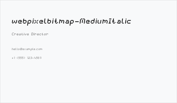 webpixelbitmap-MediumItalic Business Card