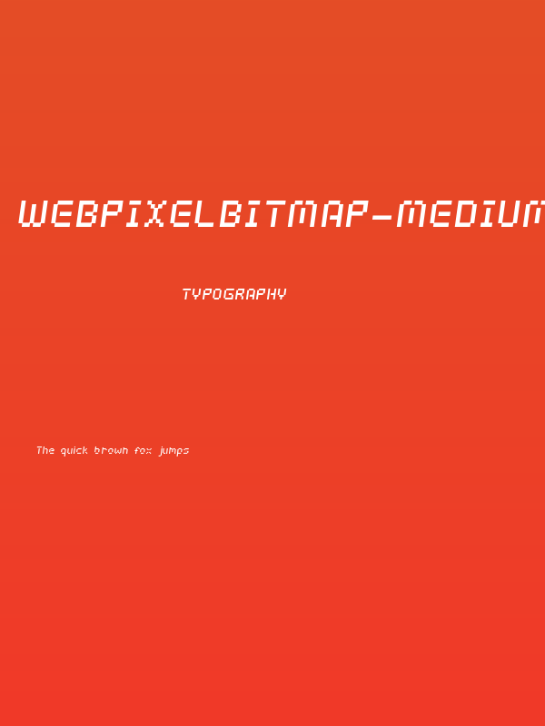 webpixelbitmap-MediumItalic Poster