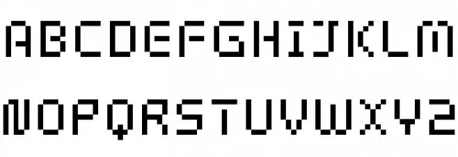 webpixelbitmap फ़ॉन्ट अपरकेस